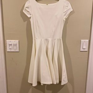 White skater dress